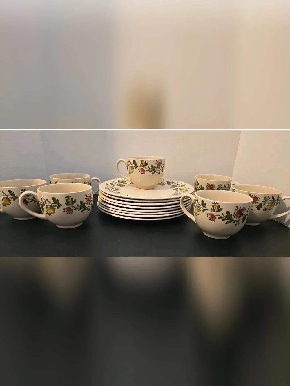 Johnson Brothers Gretchen 7 Tea/Coffee Cups & Salad/Dessert Plates